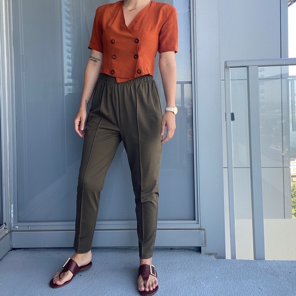 Vintage Pants - Vintage Olive Casual Pants